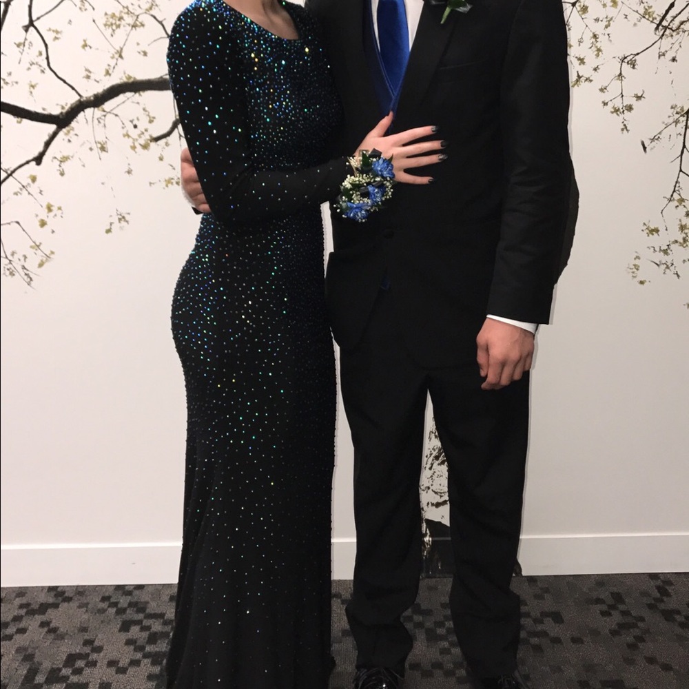 Johnathan Kayne Long Sleeve Prom Dress